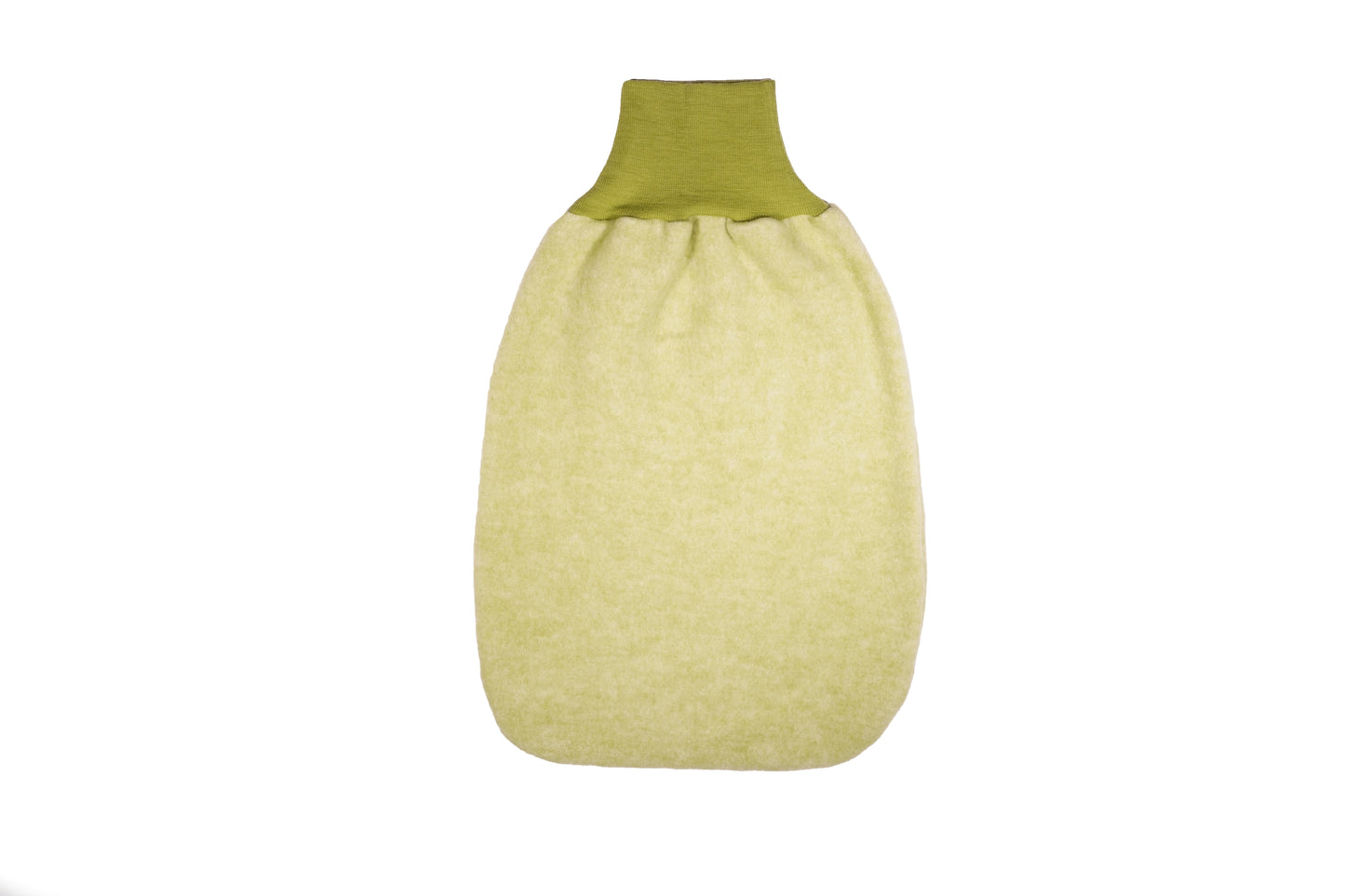 Cosilana Baby-Strampelsack 48937  l ca. 62 cm l Wollfleece Baumwolle I 111 Lindgrün- Melange