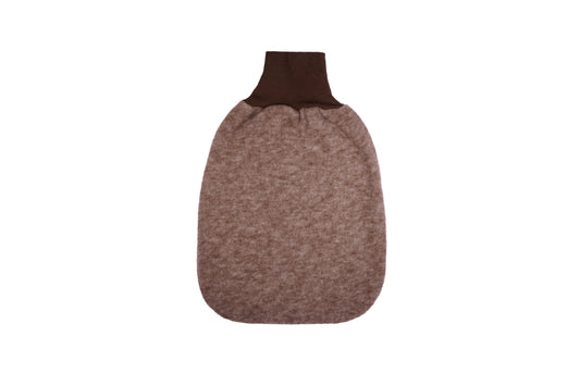 Cosilana Baby-Strampelsack 48937  l ca. 62 cm l Wollfleece Baumwolle I 115 Braun- Melange