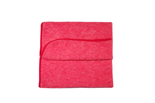 Cosilana Baby-Decke 48933 l  ca. 75x100 cm l Wollfleece Baumwolle I 104 Rot- Melange