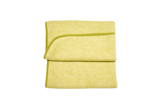 Cosilana Baby-Decke 48933 l ca. 75x100 cm l Wollfleece Baumwolle I 111 Lindgrün- Melange