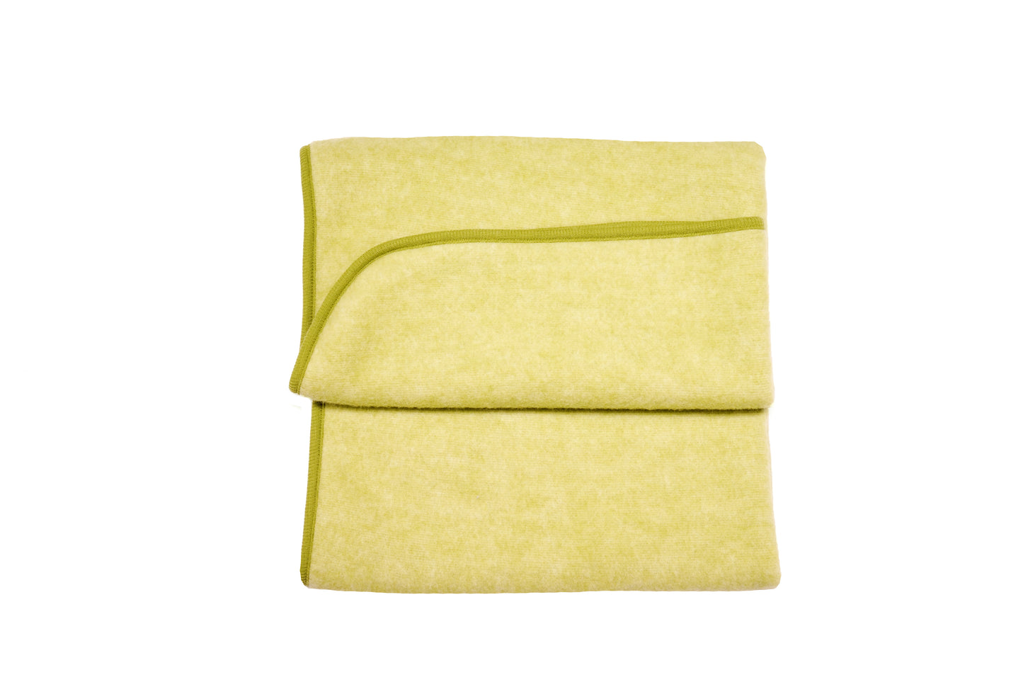 Cosilana Baby-Decke 48933 l  ca. 75x100 cm l Wollfleece Baumwolle I 111 Lindgrün- Melange