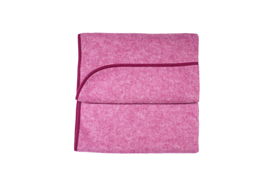 Cosilana Baby-Decke 48933 l  ca. 75x100 cm l Wollfleece Baumwolle I  139 Weinrot- Melange