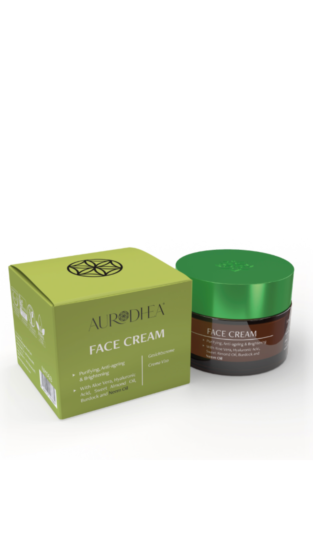 Gesichtscreme mit Neemöl und Aloe Vera für fettige Haut