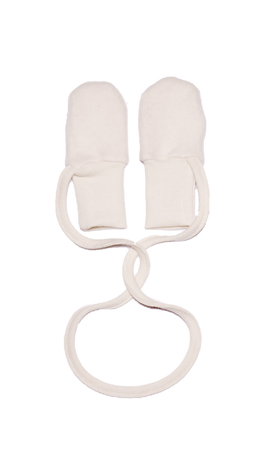 Cosilana Baby-Handschuhe 48911 l Wollfleece Baumwolle I 01 Natur