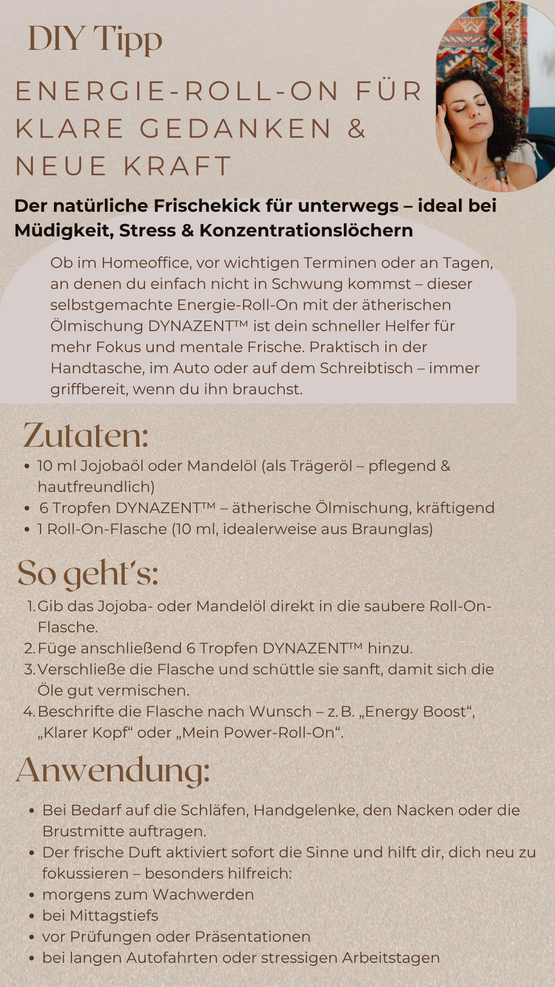 Ätherische Ölmischung zur Energie Konzentration mit Rosmarin, Zitrone, Pfefferminze | 10 ml naturrein vegan